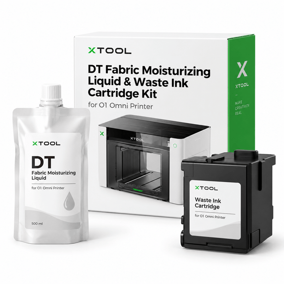 xTool Maintenance Kit DT Fabric Moisturizing Liquid & Waste Ink Cartridge Kit for O1 Omni Printer
