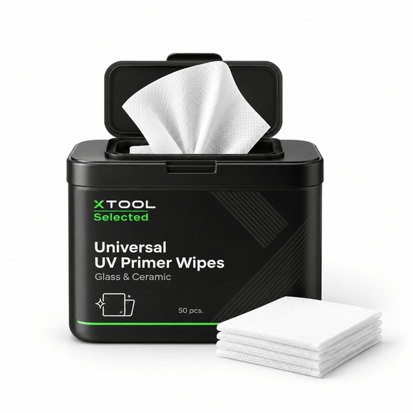 xTool Primer Wipes Selected Universal UV Primer Wipes for Glass & Ceramic, 50 pcs