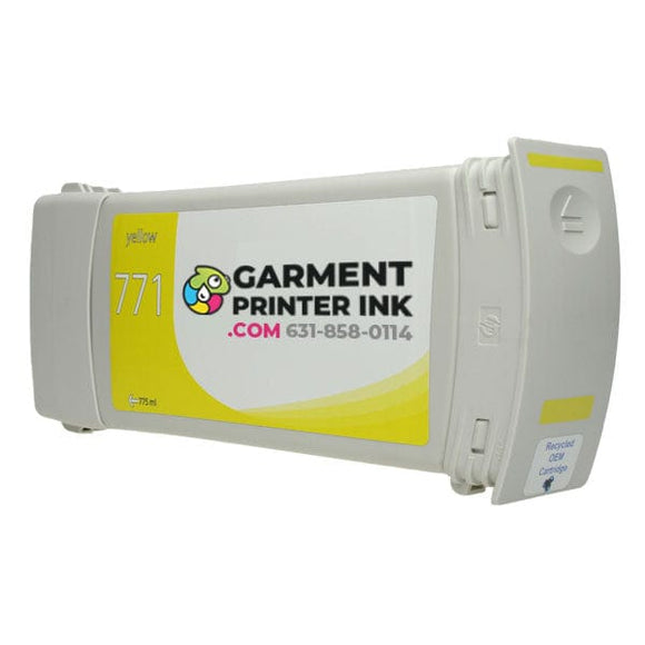 HP Ink HP771 Yellow CE040A / B6Y17A HP 771 Compatible Ink