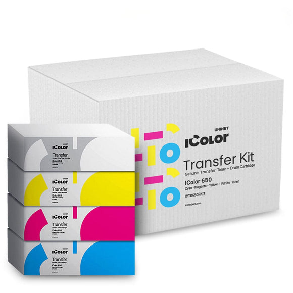 iColor Ink Toner Cartridge Set / WCMY Set Laser Transfer Toner or Drums for iColor 650