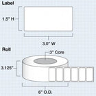 iColor Media 3" x 1.5" Die Cut High Gloss Paper for iColor 200 / 250 (1600 labels per roll)