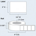 iColor Media 3" x 2" Die Cut JetColor Matte Paper for iColor 200 / 250 (1250 labels per roll)