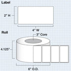 iColor Media 4" x 2" Die Cut High Gloss Paper for iColor 200 / 250 (1250 labels per roll)