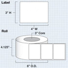 iColor Media 4" x 3" Die Cut Matte BOPP for iColor 200 / 250 (500 labels per roll)