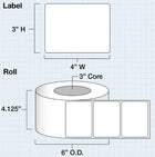 iColor Media Clear Gloss Lamination Labels 4 x 3 for iColor 250 (625/roll)