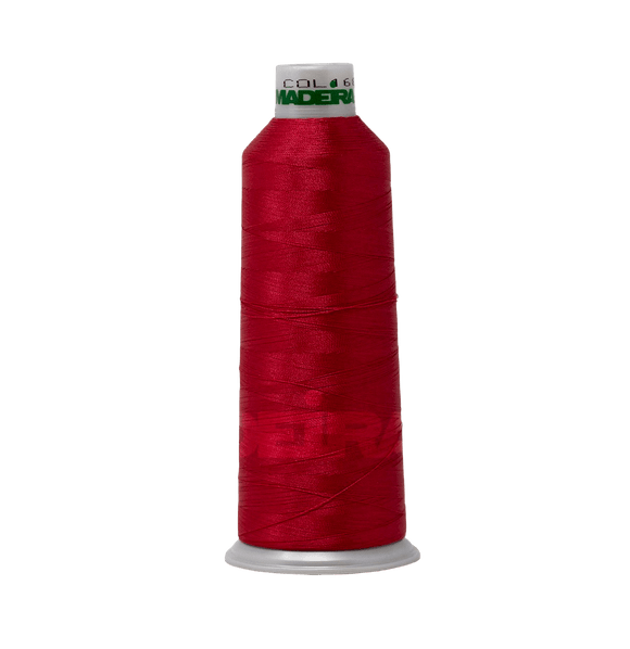 Madeira Thread Cone (5500 yd) Azalea Red 1681 #40 Weight Madeira Polyneon Thread