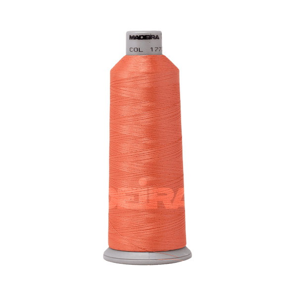 Madeira Thread Cone (5500 yd) Bright Peach 1777 #40 Weight Madeira Polyneon Thread