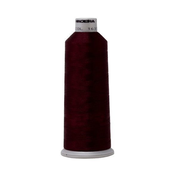 Madeira Thread Cone (5500 yd) Burgundy 1635 #40 Weight Madeira Polyneon Thread