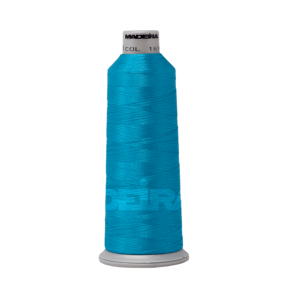 Madeira Thread Cone (5500 yd) Caribbean Blue 1694 #40 Weight Madeira Polyneon Thread