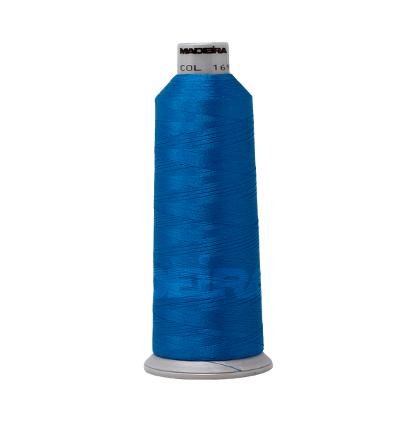 Madeira Thread Cone (5500 yd) Cyan 1695 #40 Weight Madeira Polyneon Thread