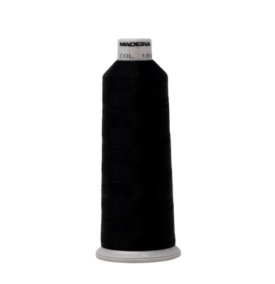 Madeira Thread Cone (5500 yd) Emerald Black 1800 #40 Weight Madeira Polyneon Thread