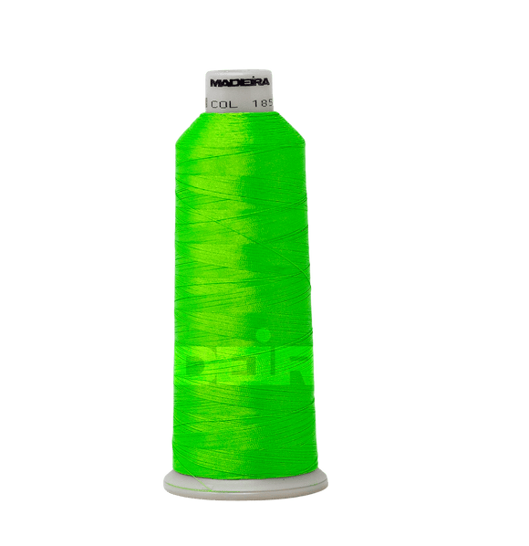 Madeira Thread Cone (5500 yd) Fluorescent Green 1850 #40 Weight Madeira Polyneon Thread