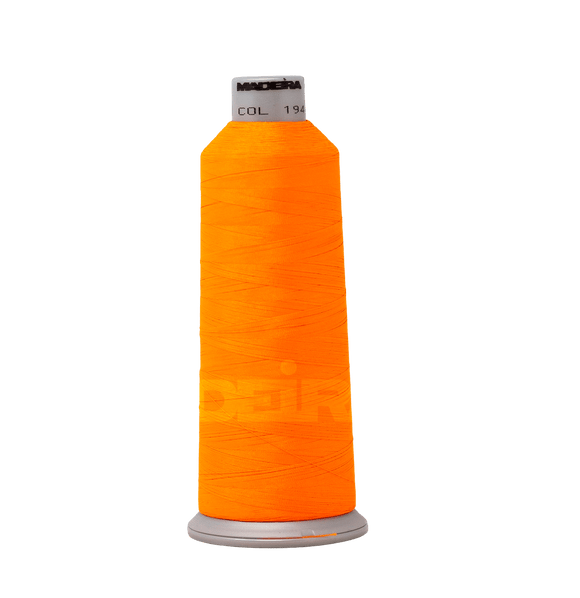 Madeira Thread Cone (5500 yd) Fluorescent Orange 1946 #40 Weight Madeira Polyneon Thread