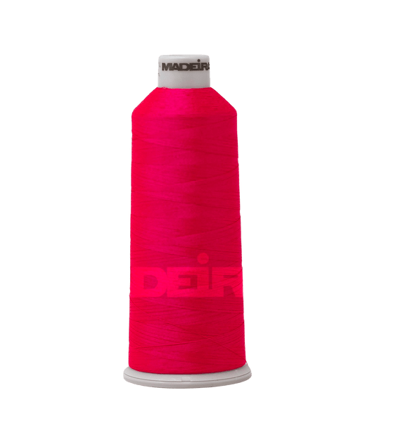 Madeira Thread Cone (5500 yd) Fluorescent Pink 1596 #40 Weight Madeira Polyneon Thread