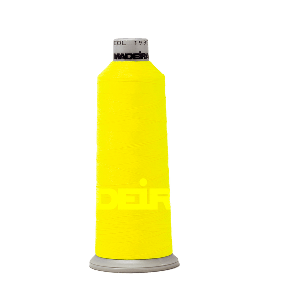 Madeira Thread Cone (5500 yd) Fluorescent Yellow 1995 #40 Weight Madeira Polyneon Thread
