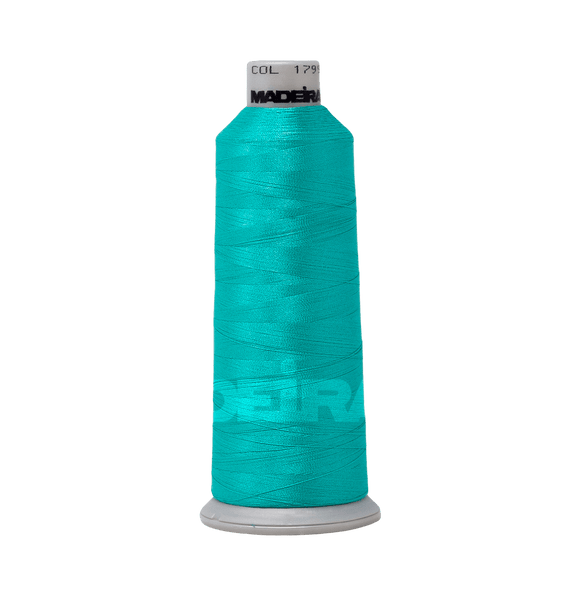 Madeira Thread Cone (5500 yd) Green Turquoise 1799 #40 Weight Madeira Polyneon Thread