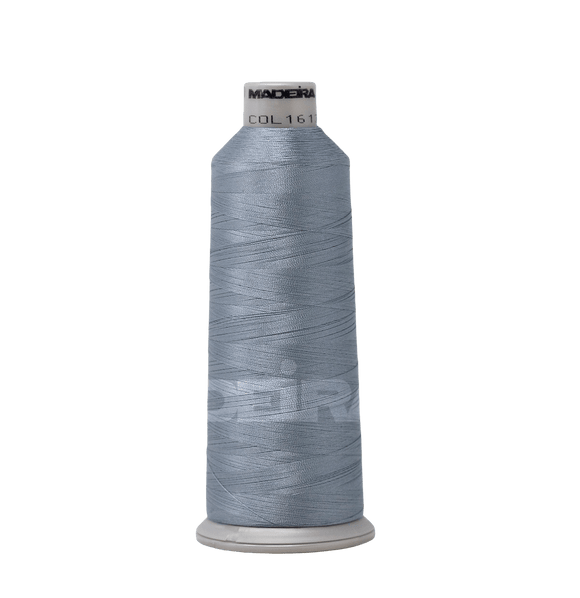 Madeira Thread Cone (5500 yd) Gull Gray 1613 #40 Weight Madeira Polyneon Thread