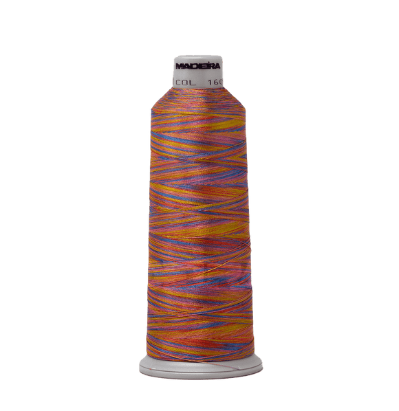 Madeira Thread Cone (5500 yd) Multicolor 1605 #40 Weight Madeira Polyneon Thread