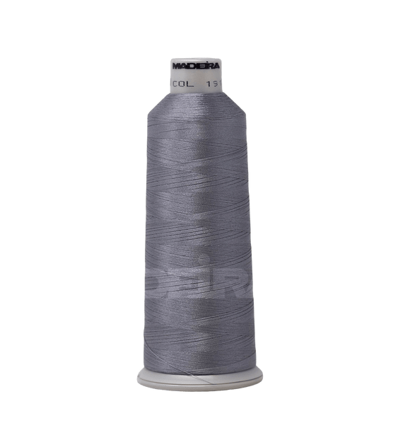 Madeira Thread Cone (5500 yd) Polished Pewter 1918 #40 Weight Madeira Polyneon Thread