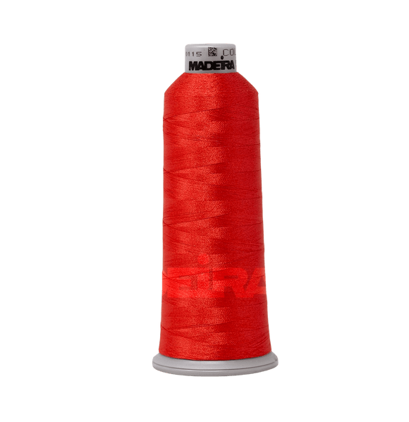 Madeira Thread Cone (5500 yd) Raspberry Punch 1754 #40 Weight Madeira Polyneon Thread