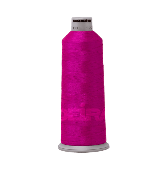Madeira Thread Cone (5500 yd) Shocking Pink 1709 #40 Weight Madeira Polyneon Thread