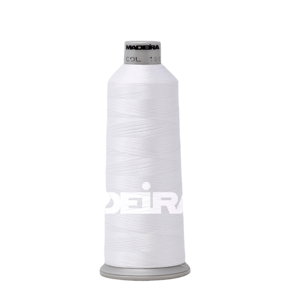 Madeira Thread Cone (5500 yd) Super White 1801 #40 Weight Madeira Polyneon Thread