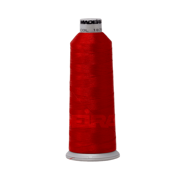 Madeira Thread Cone (5500 yd) Tomatoe Red 1878 #40 Weight Madeira Polyneon Thread