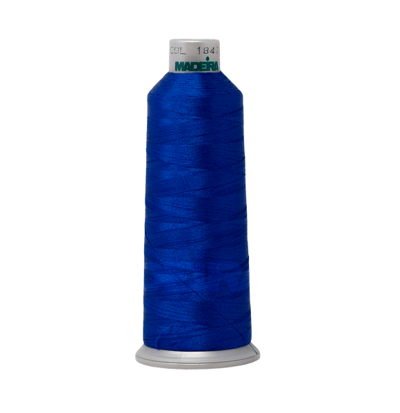 Madeira Thread Cone (5500 yd) True Blue 1842 #40 Weight Madeira Polyneon Thread