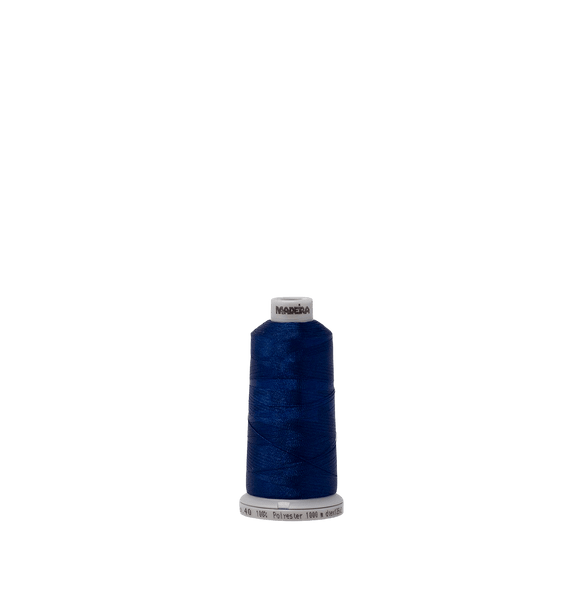 Madeira Thread Spool (1100 yd) Blue Ink 1742 #40 Weight Madeira Polyneon Thread