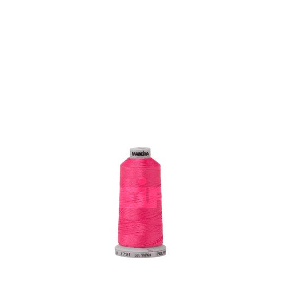 Madeira Thread Spool (1100 yd) Flamingo Pink 1721 #40 Weight Madeira Polyneon Thread