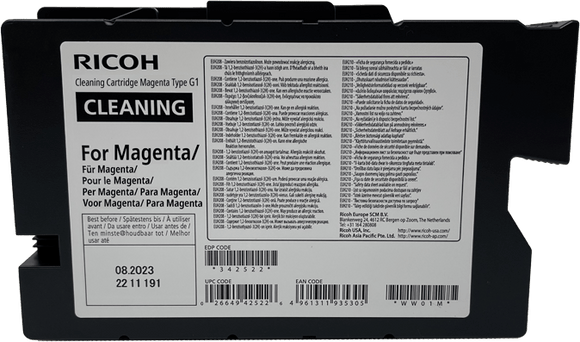 Ricoh DTG Cleaning Magenta Cleaning Cartridges for Ricoh Ri 1000 / Ri 2000 Type G1