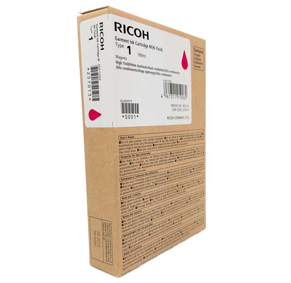 Ricoh DTG Ink Magenta Ri100 Ink Cartridge Ricoh Ri 100 Garment Ink Cartridges