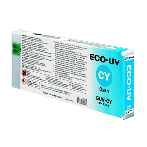 roland eco uv ink euv-cy version 2 cyan uv ink photo