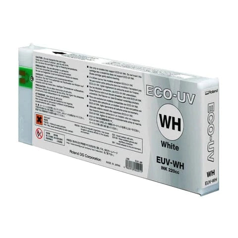 Roland Ink White Roland Eco-UV Version 2 Ink 220ml Cartridge