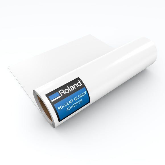 Roland Media 30in x 100ft Roland Solvent Glossy Paper With Adhesive